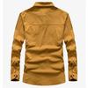 Spring Autumn Loose Long Sleeve Casual Shirts Men Pure Color Workwear Top Youth Fashionable Cotton Shirt Man