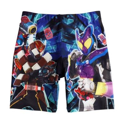 Airin Bandai Kamen Rider Gav Swim Briefs for Boys, Full Print (Sizes 100cm/110cm/120cm), Navy, 572