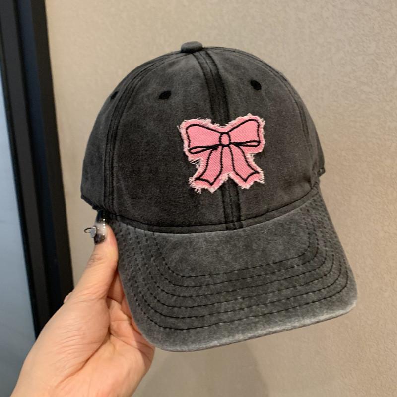 Baseball Cap Peaked Hat Bow Pattern Uv Protection Breathable Quick Dry Gift