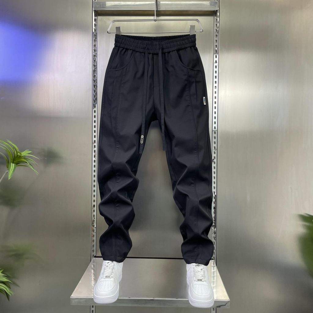 Autumn and winter sports and leisure fashion outdoor versatile trend comfortable loose trendy brand high-end micro-elastic shock pants