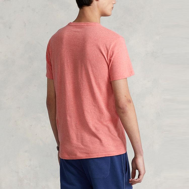 Polo Ralph Lauren Slim Fit Cotton Crew Neck Short Sleeve T-Shirt Men Tops Pink MNPOTSH1N821143-600