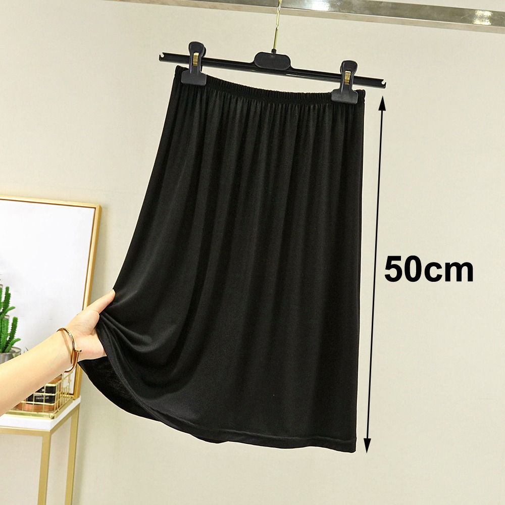 High Waist Underskirt Anti-glare Innerwear Short Skirt Fashion Half Length Skirt for Women
