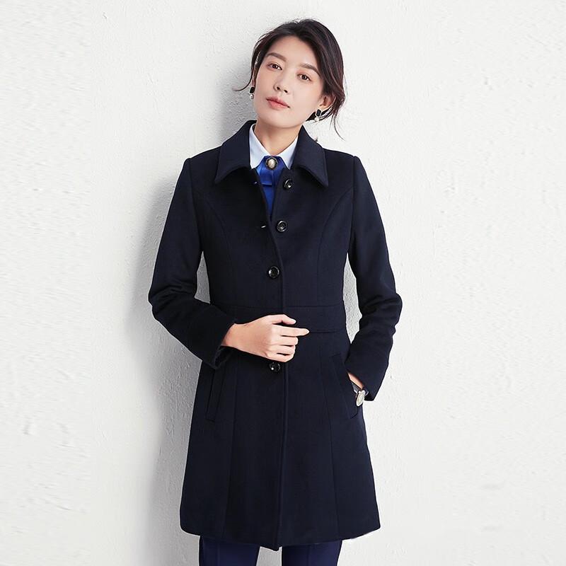 Jdn Tiara 823D Unisex Professional Mid-Length Wool Blend Coat