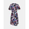 Blue Rose Plus size women clothing Women's Cotton Bubble Crepe Print Series ~ Short sleeve Dress Irregular Skirt