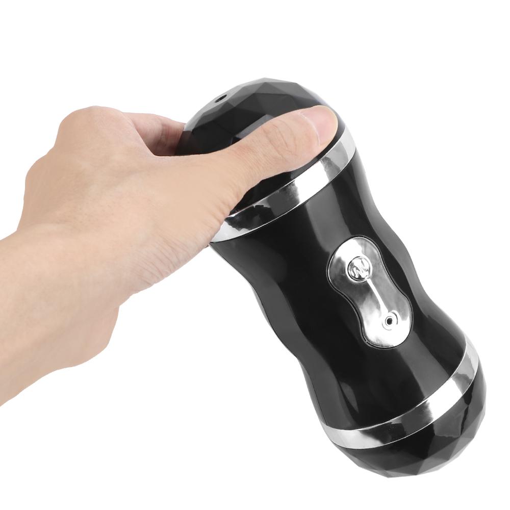 USB Rechargeable 18 Modes Realistic Self Heating Sex Toys For Men Real Vagina and Mouth Automatic Male Masturbator