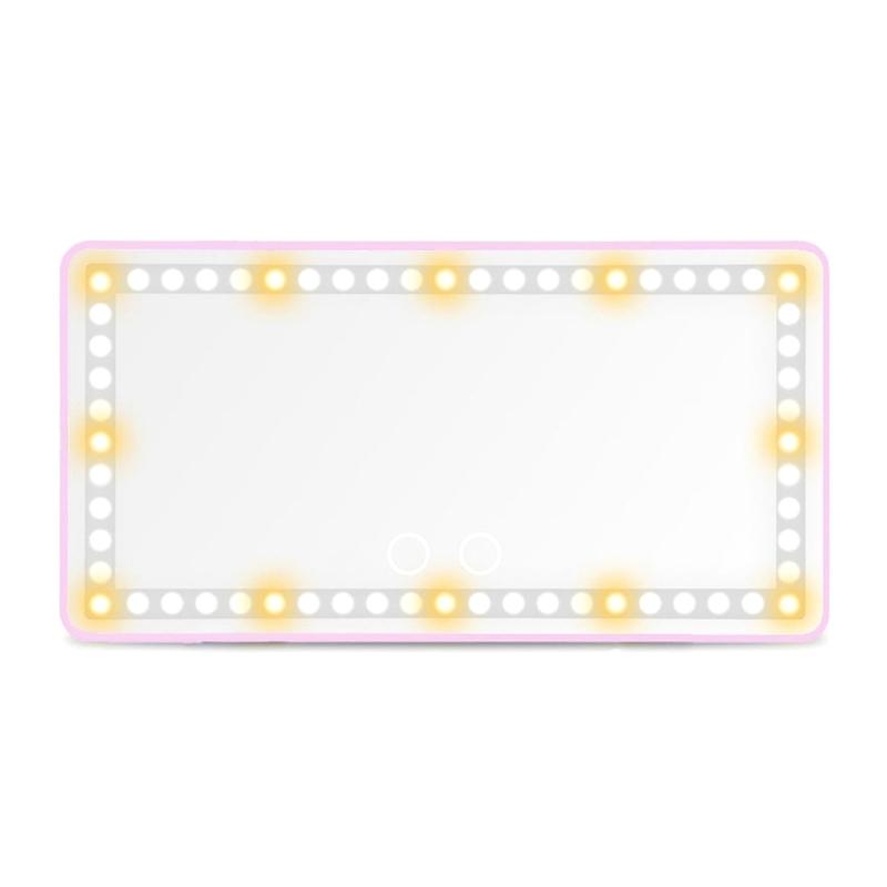 

Rechargeable Makeup Mirror with Dimmable Touch 60 LEDs 3 Light Modes for Car Sun Visors Interior Accessory Quick Install
