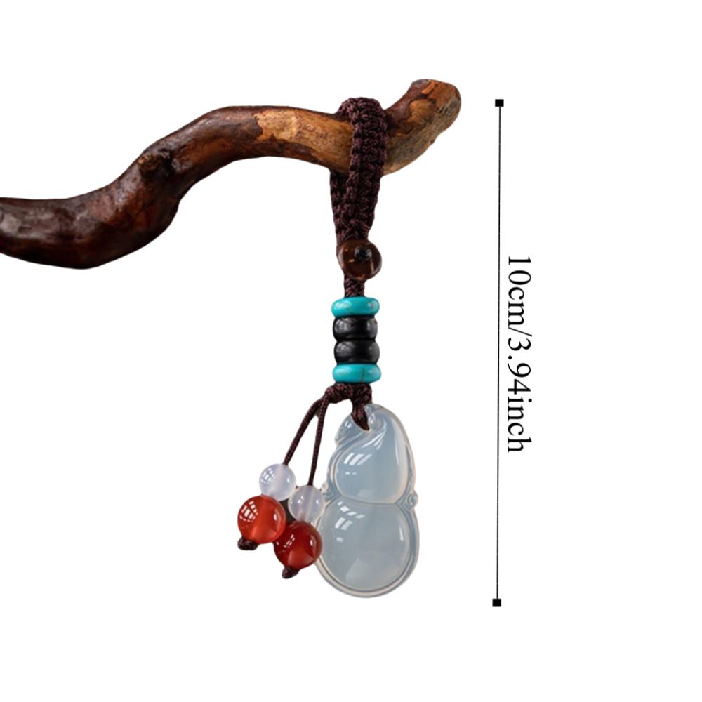 Bag Hanging Lucky Stone Pendant Beads Car Keyring Creative Phone Chain Lanyard  Key Decoration