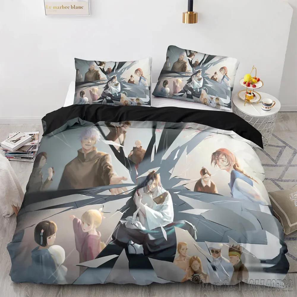 Anime Jujutsu Kaisen Satoru Gojo Duvet Cover Set HD Comforter Cover for Kids Bedding Sets Bedclothes Bedroom Decor
