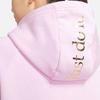 Nike Icon Knit Splicing Warm Hooded Pullover Sweatshirt Women Sweatshirts Light-Arctic-Pink Vibrant-Pink Metallic DM1741-676
