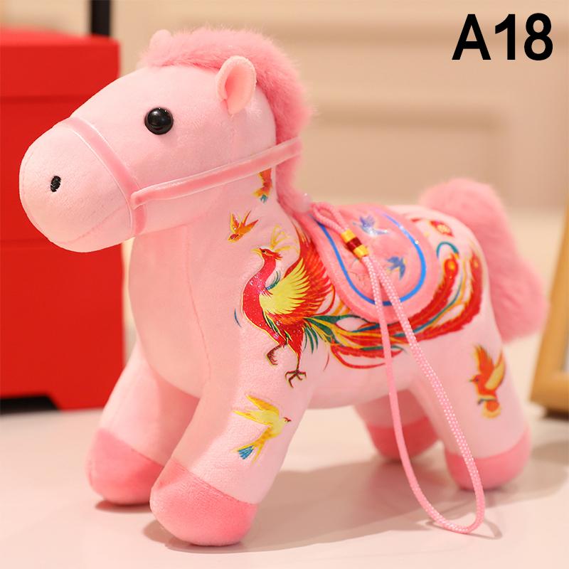 Horse Key Chain Mini Horse Pendant Keychain Plush Toy Horse Gift Set For Good Luck Home Decor Cute Chinese Zodiac Ornament