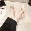 Neuer Stil Damenschuhe Halbschuhe Dünnabsatz Cool High-Heel-Slipper