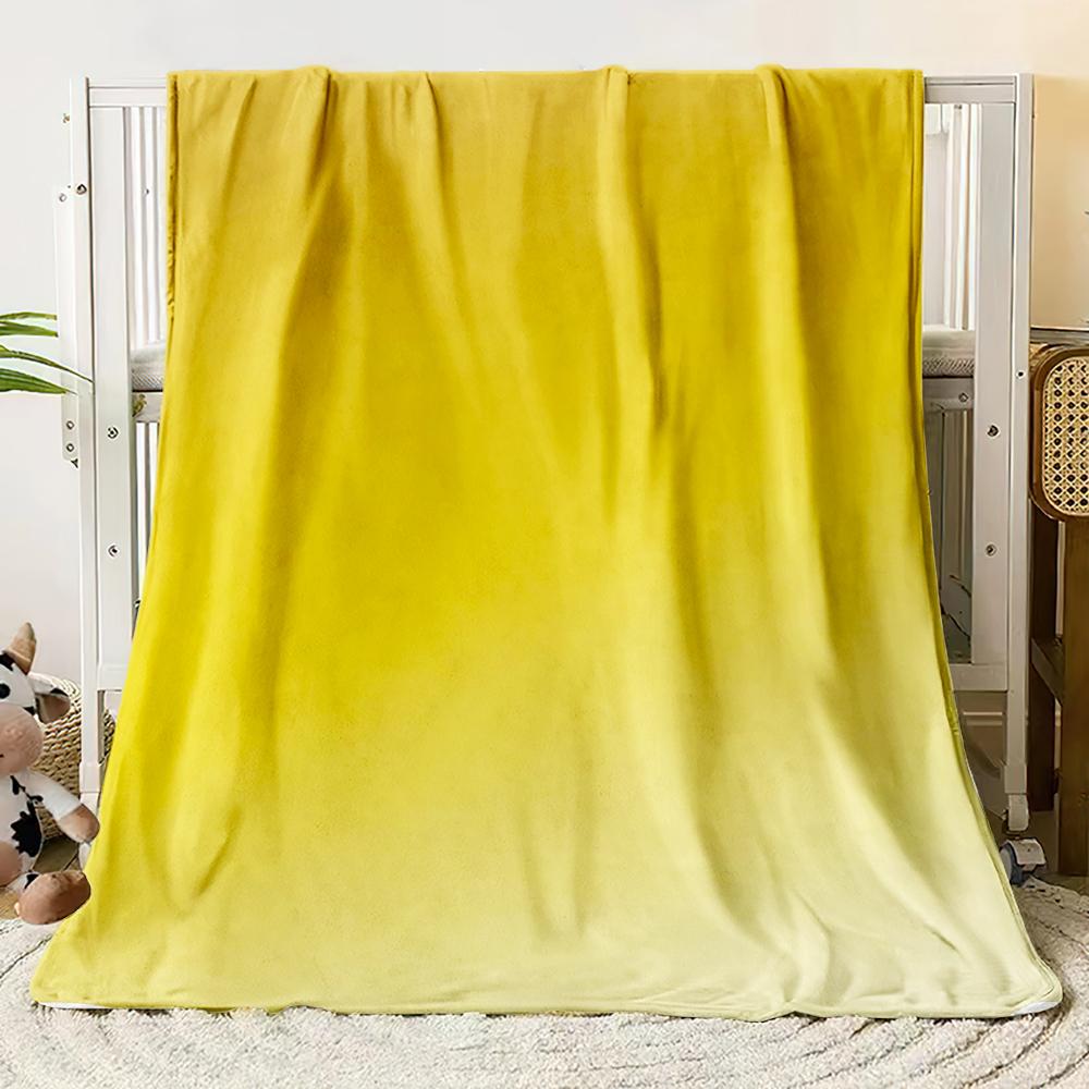 Flannel Blanket Dopamine Gradient Soft Warm Thin Bed Sheet Sofa Cover Artificial Fur Plaid Blanket