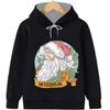 2025 Loose Fit Outdoor Sports Hoodie with 3D Santa Claus Christmas Print