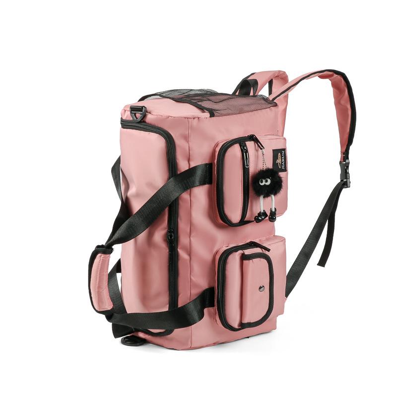 Fashion trend going out multi-pocket decompression portable travel bag wet and dry separation belt shoe compartment fitness bag can cover tie rod