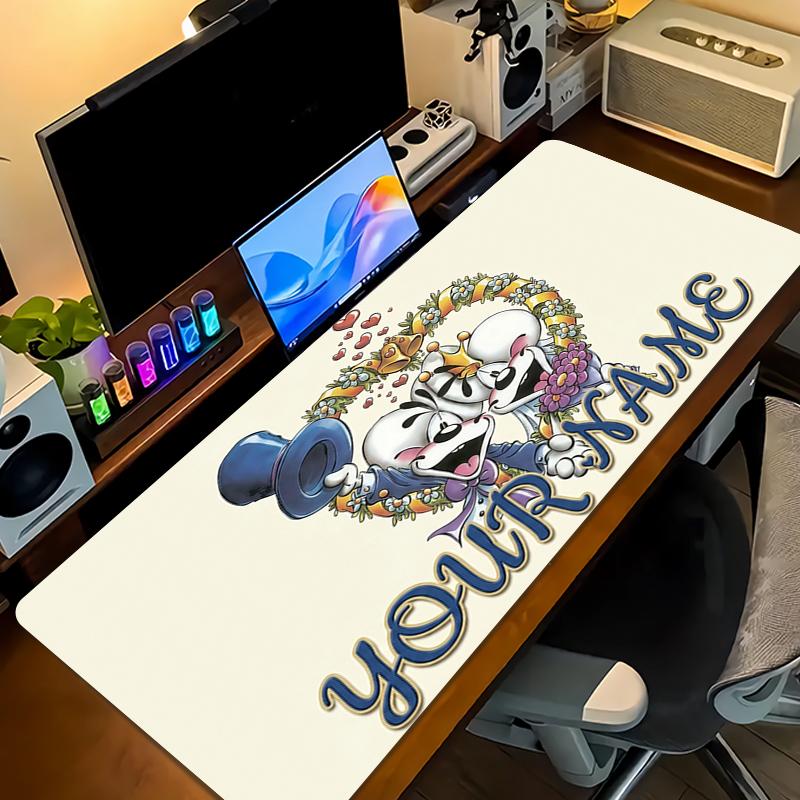 Tappetino per Mouse diddl con Nome Personalizzato Grande Cuscino per Tavolo da Gioco Antiscivolo Laptop Tablet Mousepad Grande Tappetino XXL Mini PC Playmat Con Bordo Bloccato_XIA