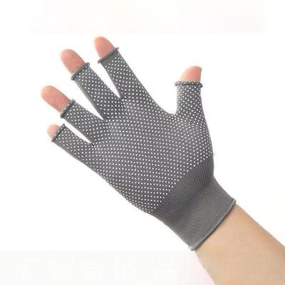 Sun Protection Stretch Anti-Slip Gloves Sports/Biking/Fishing Breathable Driving Mittens Sunscreen Half Fingers Gloves Men/Women