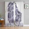 Tropical Arbor Pirate Ship Plank Tulle Window Curtains Living Room Organza Sheer Voile Curtain Bedroom Kitchen Home Decor Drape