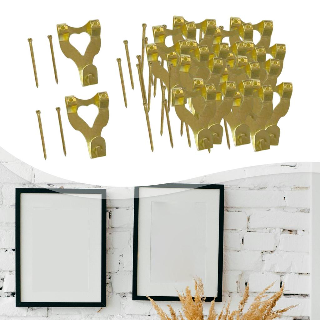 20Pcs Picture Frame Hangers with Nails Hardware for Calendar Photo