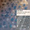Silver White Snowflake Rhinestone Star Love Lace Winter Chic Snow Shiny Chic Delicate 5D Nail Art Stickers Manicure Decals