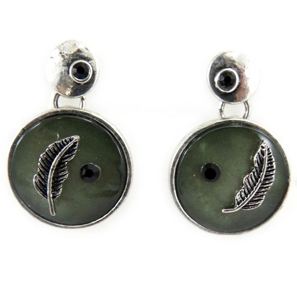 NOA [G0375] - Gray 'Nacre En Folie' Designer Earrings