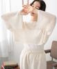 WEGO Short Mesh Knit Long Short Korean Size White Pullover, Sleeve, Top, Spring/Summer Outfit, Girly, Style, Gift, Present, Adult, Spring, Summer,