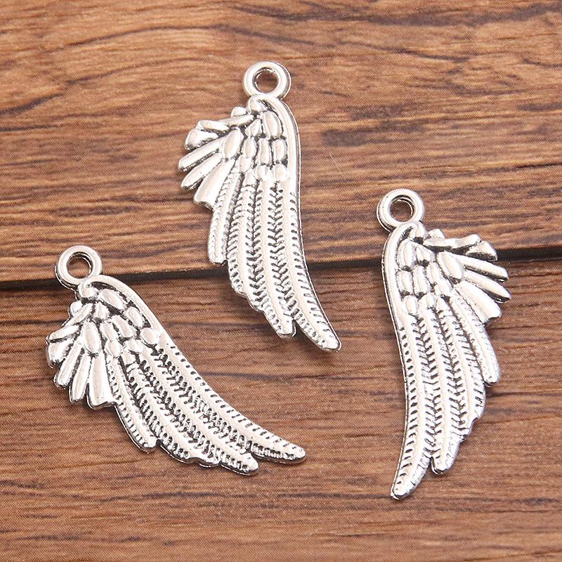 Zweifarbiger Legierungsflügel-Anhänger für DIY-Schmuck: Armband & Halskette Zubehör