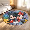 Round Rug Graffiti Street Art Mickey and Minnie Mouse Colorful Urban Pop Art Living Room Home Decor
