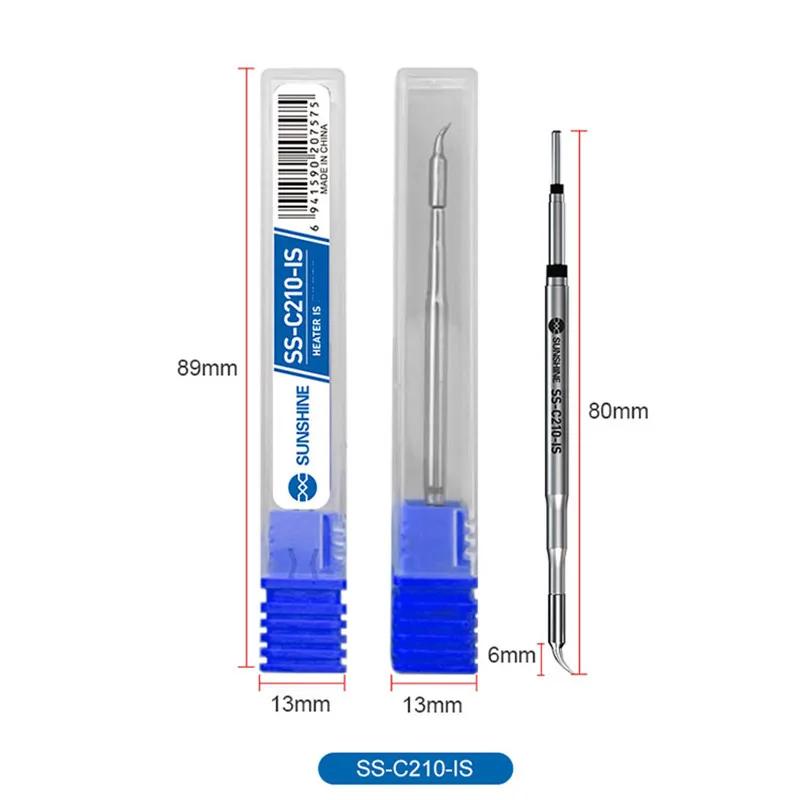 

SUNSHINE C210 Series Integrated Soldering Iron Tips for S210 T210 T26 I/IS/K/SK Rapid Heating Antioxidant Heating Core