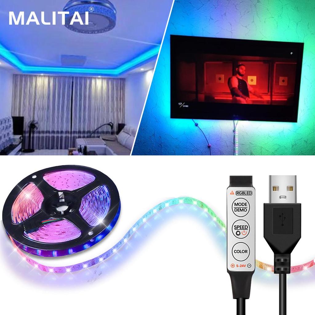 Cheap MALITAI RGB LED Strip Lights 5050 SMD USB TV Backlight DC5V ...