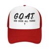 Gorra de Béisbol Personalizada GOAT Dios Sobre Todas las Cosas Unisex para Mujer Transpirable Gorra de Camionero Gorras Deportivas Snapback