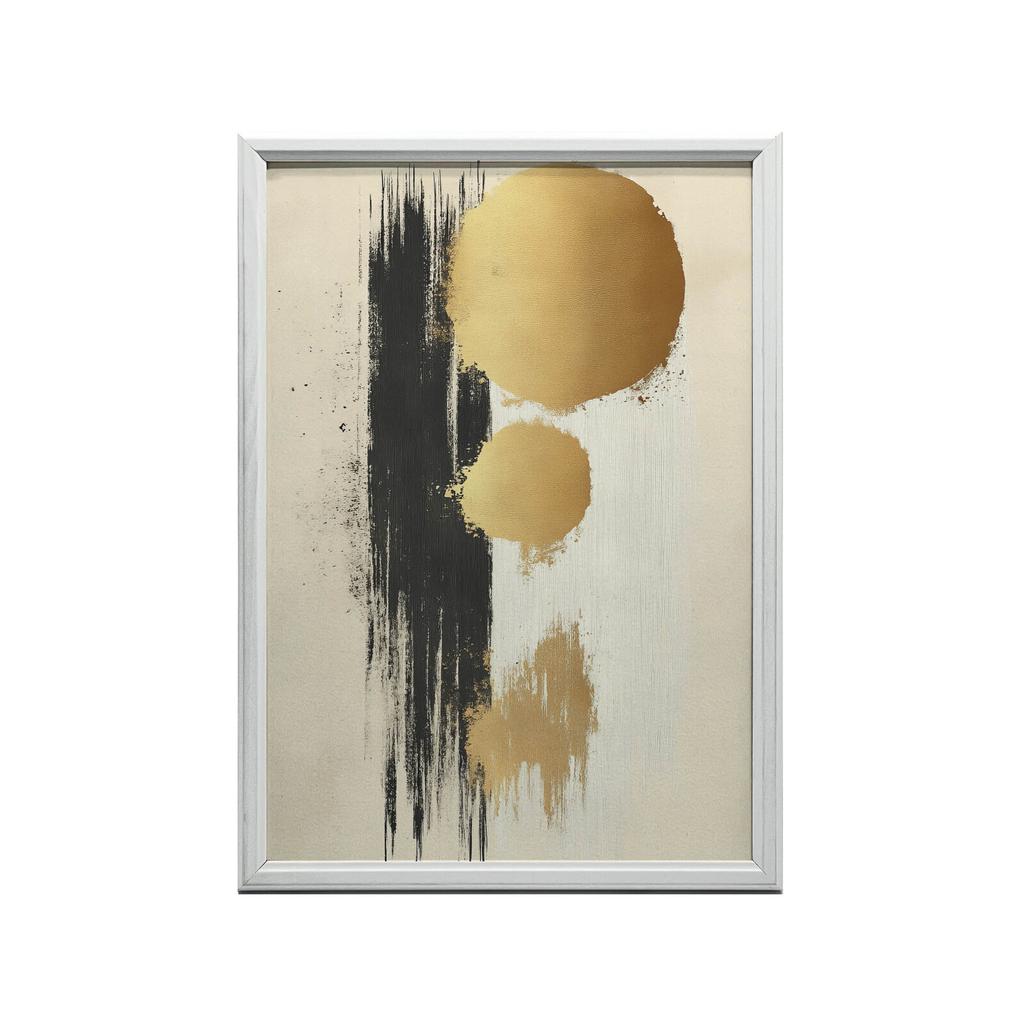 Energetyczne Złote Koła Energetyczne Złote Koła, 50X70 Cm, Rama Aluminiowa Czarna, Papier Matowy 230 Gsm