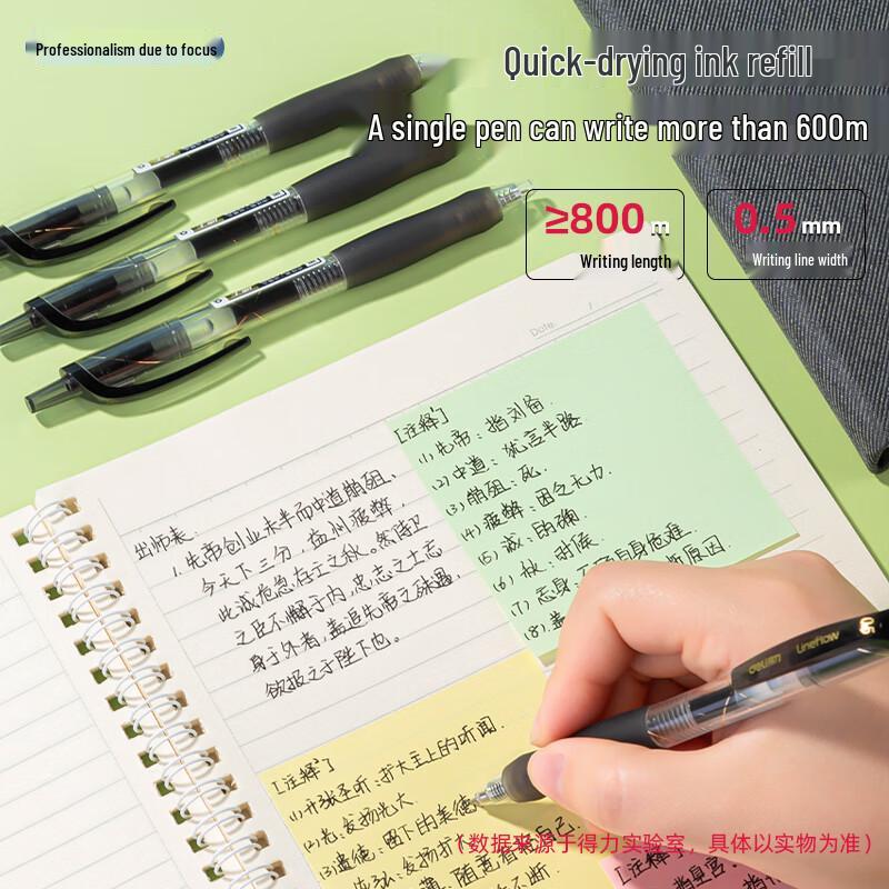 Deli S60-B Retractable 0.5mm Quick-Dry Gel Pen