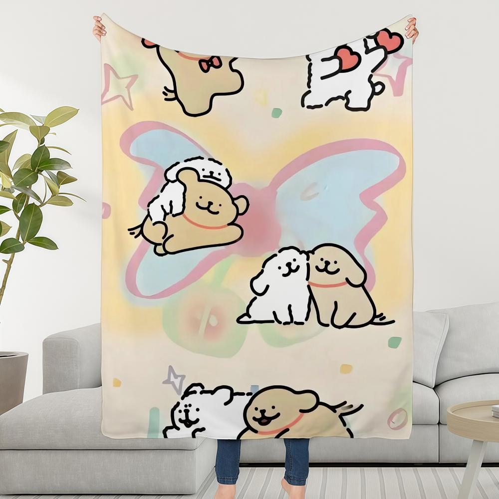 Blanket Line Throw Super Cartoon Cute Cosy Plush Living Room Sofa Dog Couch Childish Birthday Gifts