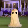 Halloween Glowing Ghost Candy Holder Bowl Ghost Treat Buckets Trick Or Treat Kids Gift Packaging Door Porch Ornaments Decor