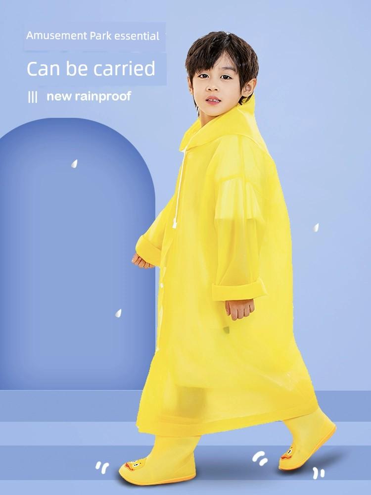 Portable Thickened Kids Raincoat for School Travel