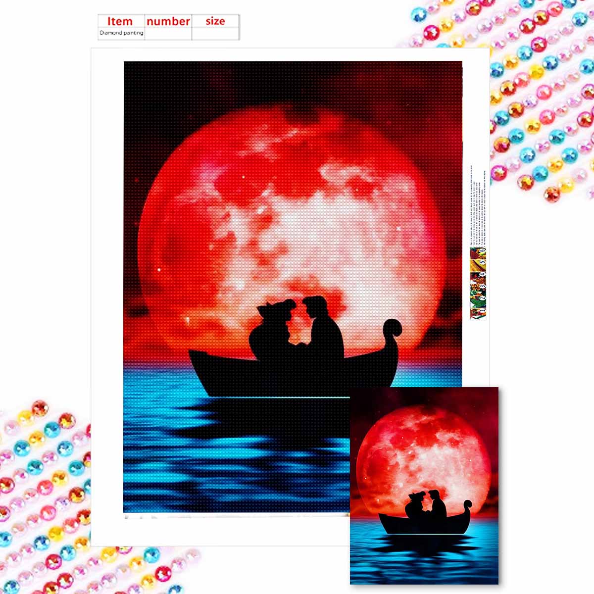 

Полная круглая алмазная живопись Принцесса на море Искусство Стразы Картина Мозаика DIY 5D Вышивка крестом Домашнее украшение Round 20x30cm