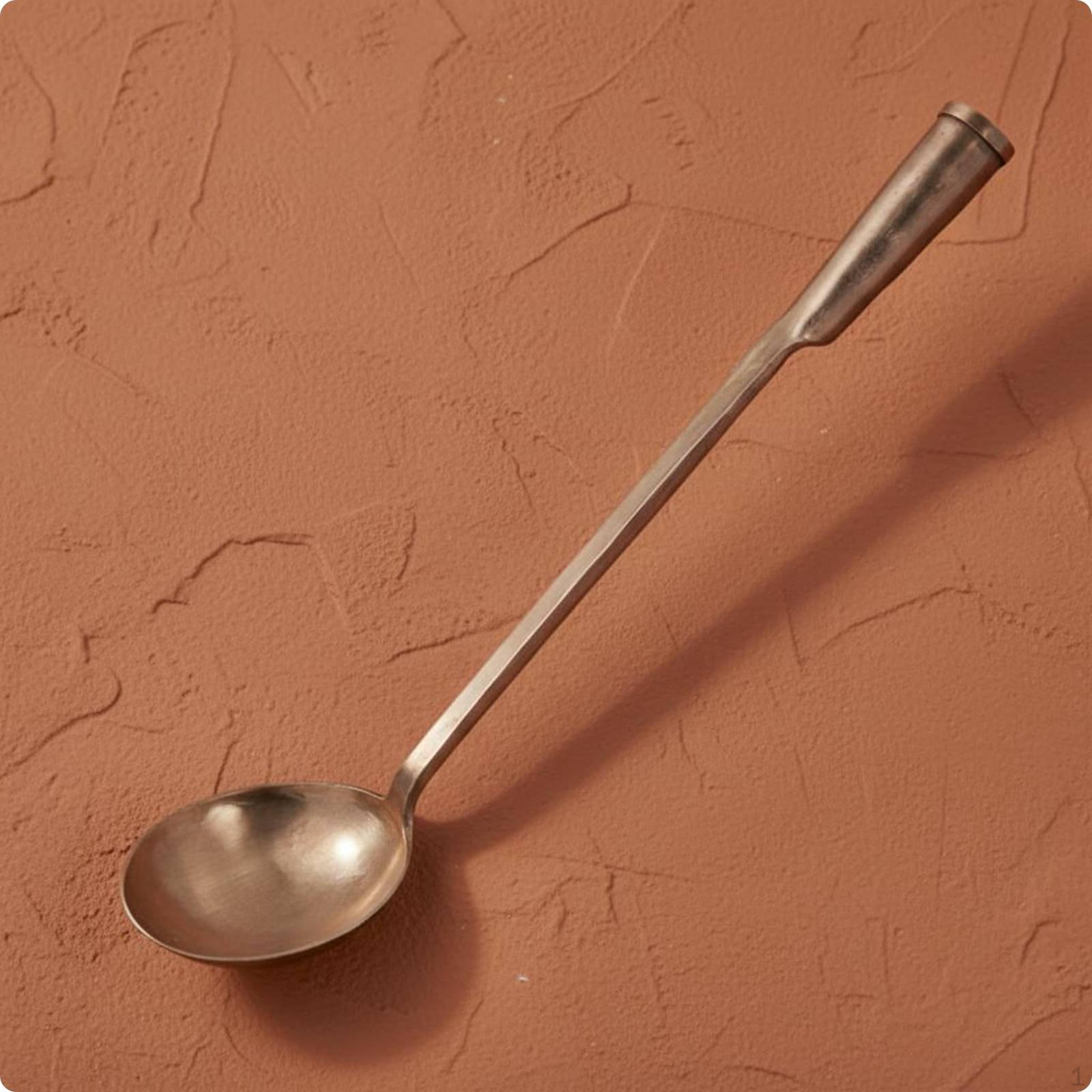 Copper Cooking Spoon Handmade Ladle Thickened Long Handle for Pot, Frying