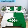 3PCS Green Saint-Etienne Football  Bedding Set,Including 1pc Duvet Cover And 2pcs Pillowcases Perfect for Bedroom, Dormitory, Fan Christmas Gift