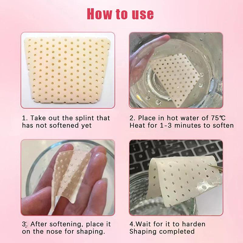 Self-shaping Nose Splint Low Temperature Thermoplastic Nose Job Adhesive Tape Fracture Splint Provide External Support Fixation