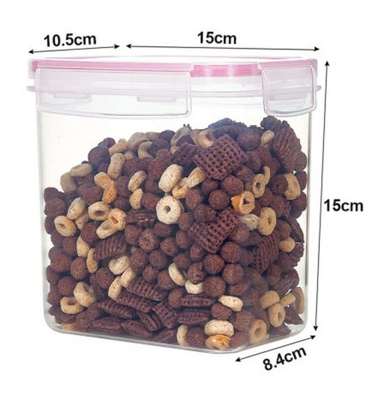 Vlhkosti a hmyzu odolná skladovací nádoba z plastu potravinářské kvality s vzduchotěsným uzávěrem