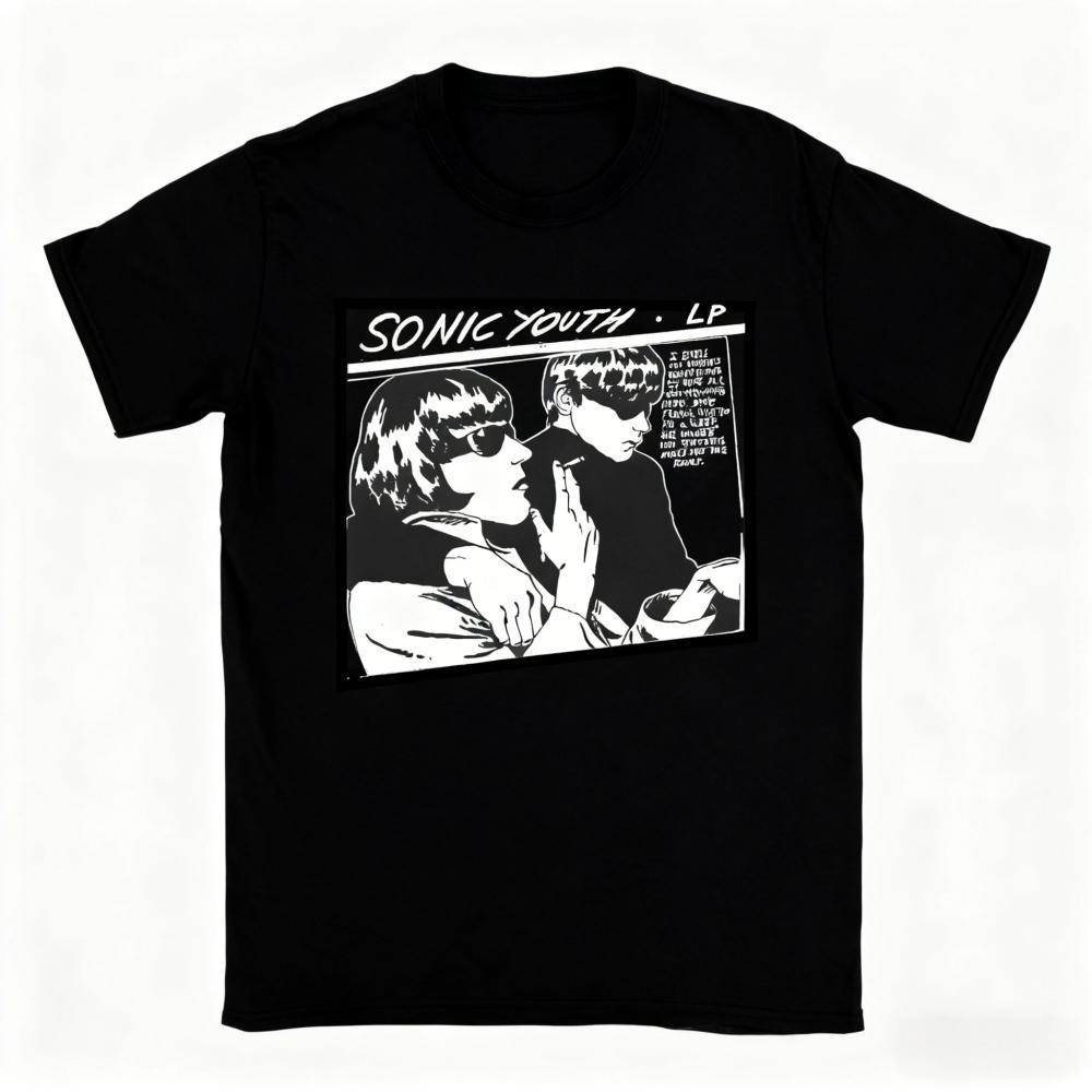 

Летняя футболка Sonic Youth Мужская Повседневная Харадзюку Чистый Хлопок Ретро С коротким рукавом Забавная Уличная Мода Унисекс Топ 4XL