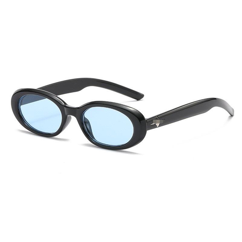 Korean Style Oval Frame Retro Star Sunglasses for Women