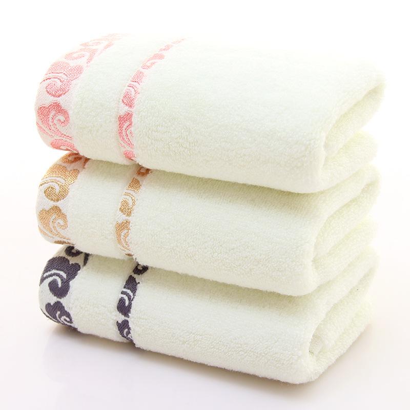 All-Cotton Three-Section Adult Face Towel - Thick Student Washcloth with Optional Logo