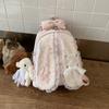 Schoolbag Cream Powder Floral Melody Backpack Sweet Girl Lace Bow Student School Bag Large Capacity Girl Backpack