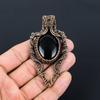Black Onyx Gemstone Handmade Copper Wire Wrap Jewelry Pendant For Women