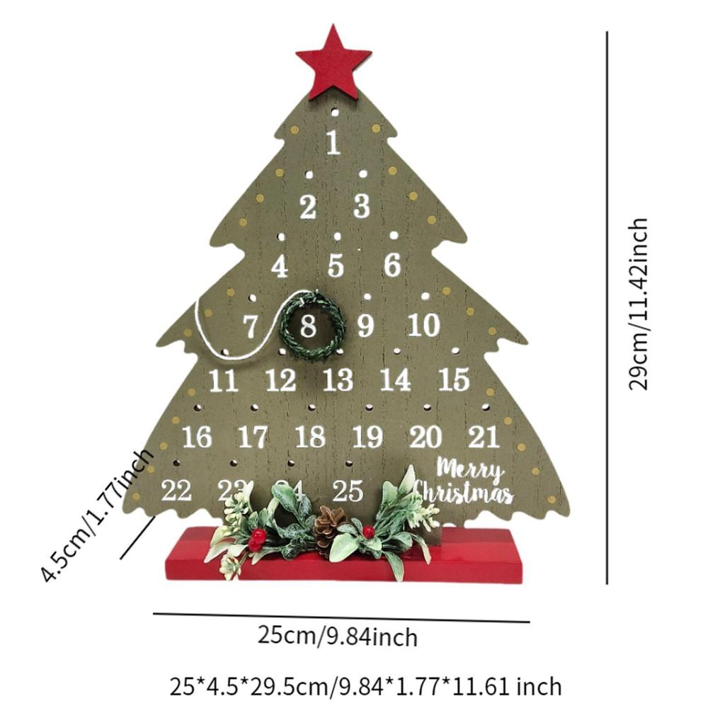 Christmas Advent Calendar Days Until Christmas Reminder Handmade Christmas Decorations for Party Holiday Living Room Home Office