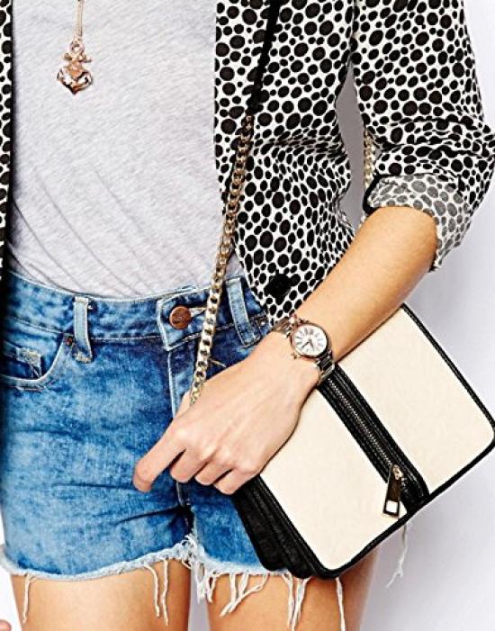 VIVIENNE WESTWOOD VV006PRSSL Damen Quarz, Perlmuttzifferblatt, 32 mm, 3 Zeiger, Edelstahlarmband