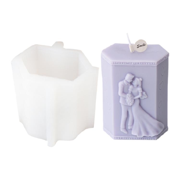 Embossed Candle Mold Married Couple Aromatherapy Mould Handmade Jewelry Gift 1