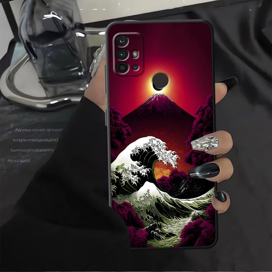 Sonnenuntergang Landschaft Handyhülle für Motorola Moto G22 Edge40 G32 G60s G52 Edge 20 Pro 30 Lite G53 G30 G71 G51 G73 G50