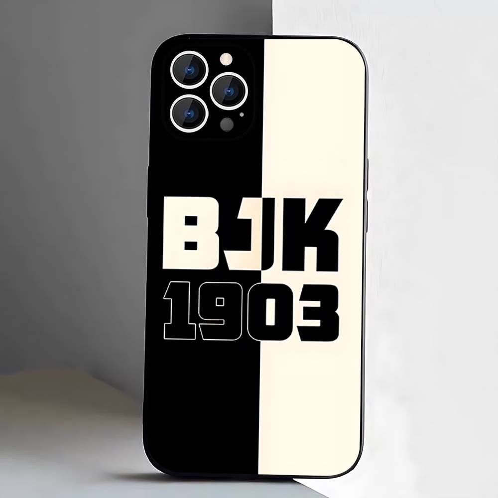 Fashion Besiktas BJK Phone Case For iPhone 17,16,15,14,13,12,Pro,Max,Plus,E,SE4,Air,Mini Black Soft Box